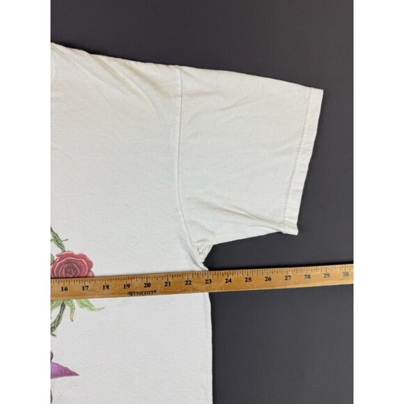 Rare Vintage Y2K Poison Rock Band Tee Skull Flame Rose White Shirt XL Tour Promo - Picture 13 of 14